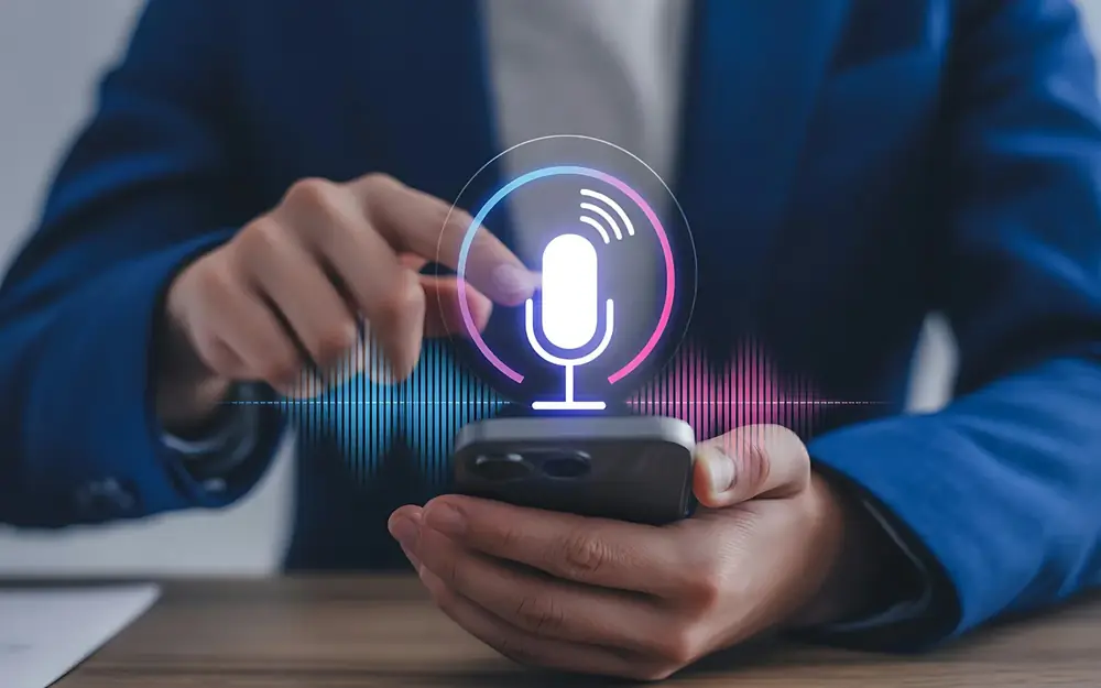 AI voice assistant answering a call